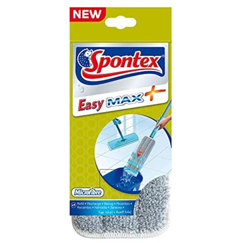 foto del prodotto spontex easy max ricarica per mocio piatto in microfibra, confezione da 1, 1 ricambio