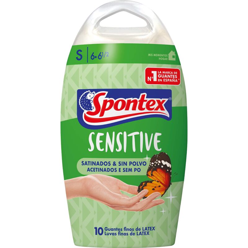 foto del prodotto spontex guanti sensibili monouso 10 pezzi taglia s