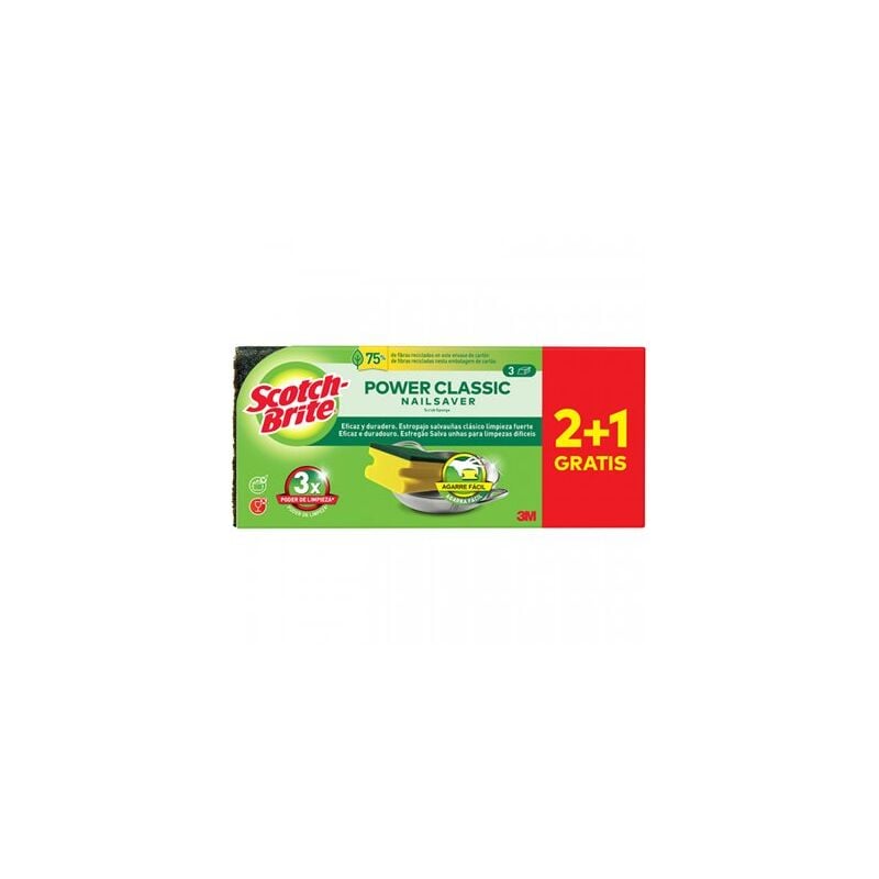 foto del prodotto spontex pacchetto. 3 pagliette in fibra verde salva unghie7 100309866 scotch brite