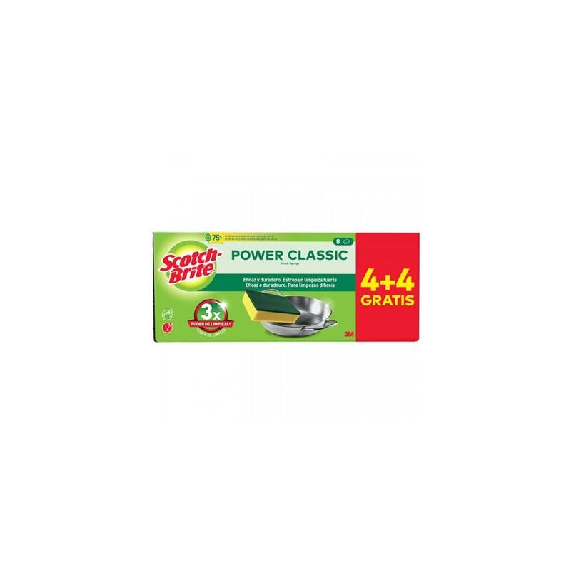foto del prodotto spontex pacchetto. 8 pagliette classiche in fibra verde 7100325013 scotch brite
