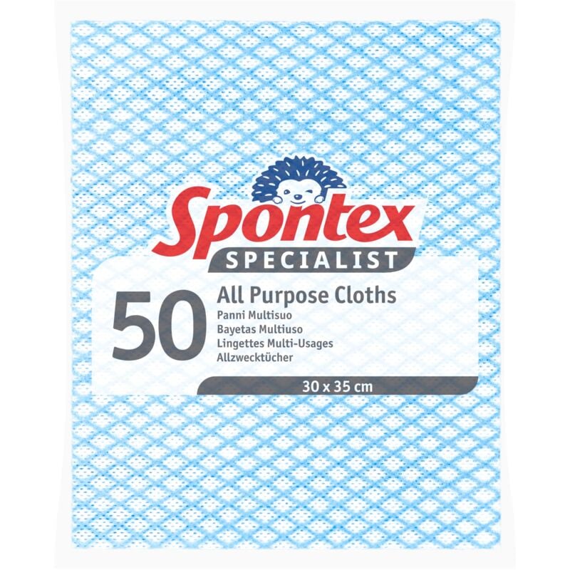 foto del prodotto spontex specialist tutti i panni multiuso blu 50 per confezione