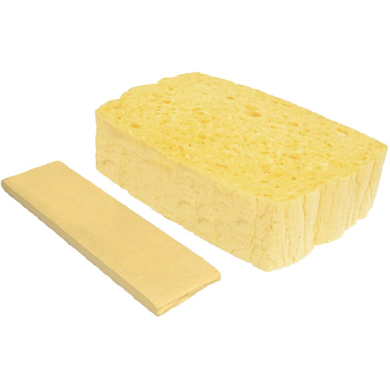 foto del prodotto spontex spugna in 100 cellulosa biodegradabile, 1 confezione da 10, in sacchetto di pet riciclato e riciclabile, assorbente, ciascuna 135 x 90 x