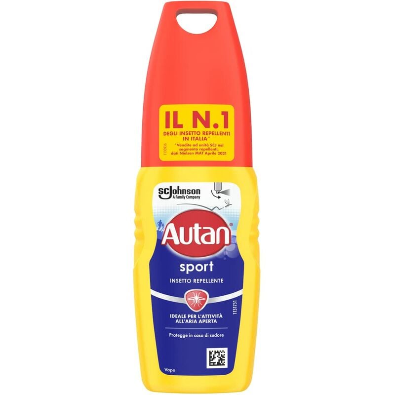 foto del prodotto sport vapo spray antizanzare, repellente zanzare con azione protettiva duratura, 8 ore di protezione, resistente al sudore, 1 confezione da 100ml,