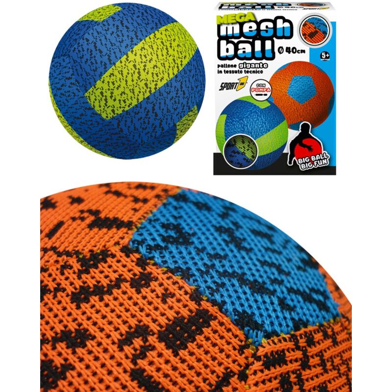 foto del prodotto sport1 pallone da calcio pallavolo in tessuto 40 cm con pompa aria palla per bambini