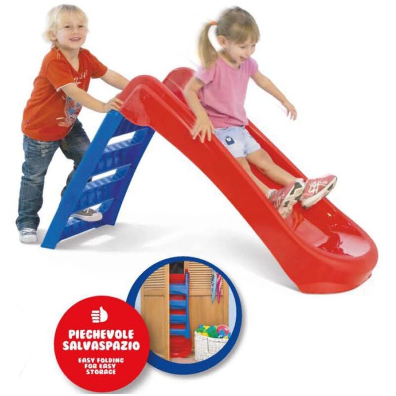 foto del prodotto sport1 scivolo per bambini pieghevole 3 gradini in plastica scaletta giardino esterno
