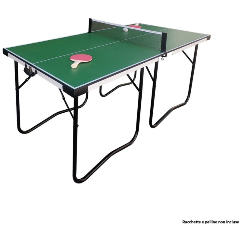foto del prodotto sport1 tavolo pieghevole da ping pong compatto richiudibile salvaspazio con rete
