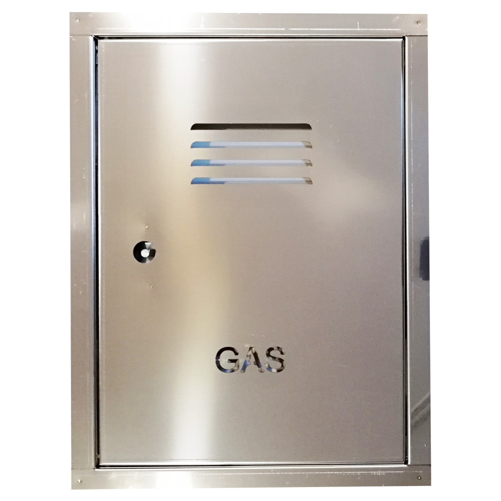 foto del prodotto sportello portello porta inox per chiusura nicchia contatore gas, scegli se hc 55 x lc 40 cm hn 51 x ln 36 cm 
