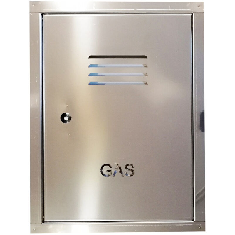 foto del prodotto sportello portello porta inox per chiusura nicchia contatore gas, scegli se hc 70 x lc 50 cm hn 66 x ln 46 cm 