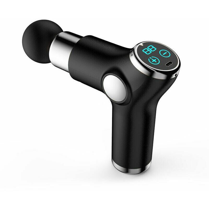 foto del prodotto sports massage gun massaggiatore corpo portatile perfetto per il massaggio e il relax dopo una sessione sportiva. una pistola da massaggio per