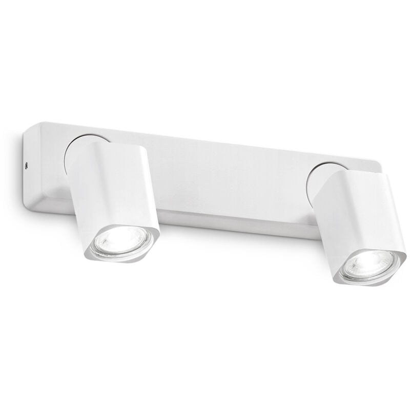 foto del prodotto spot contemporaneo rudy alluminio bianco 2 luci gu10 35w 3000k ip20