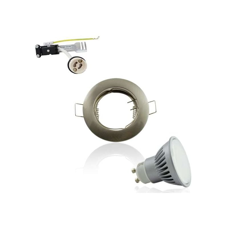foto del prodotto spot integrato gu10 rotonda fisso alluminio 4w 6400k angolo grande 120 