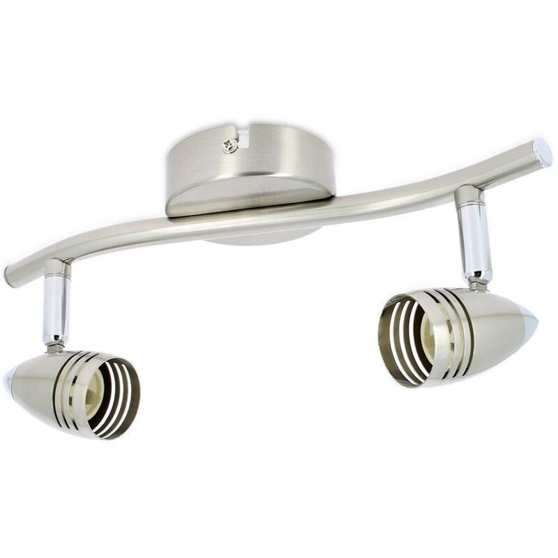 foto del prodotto spot lampada da soffitto orientabile 2 teste gu10 columbus