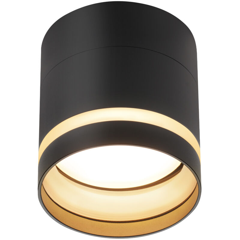 foto del prodotto spot led in rilievo nero gbly spot per soffitto rotondo spot in acrilico a luce bianca calda spot in rilievo con spot per soffitto piatto gx53 3000k