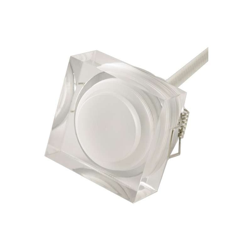 foto del prodotto spot led integrato 1w crystal square natural white 4500k