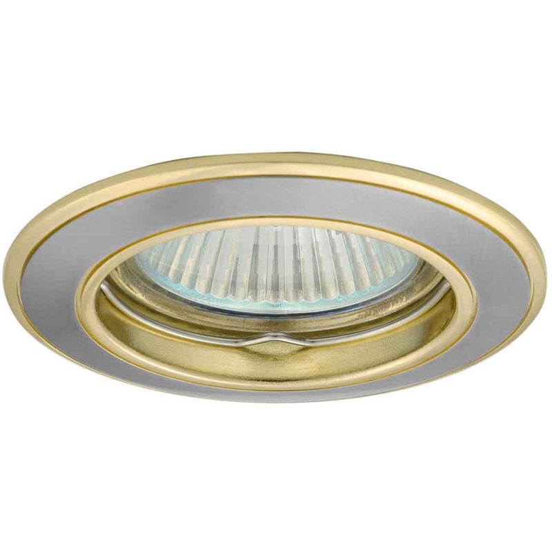 foto del prodotto spot led montato max 50w gu5.3 gu10 dc12v ac220 240v ip20 78mm raso nickel foratura 60mm