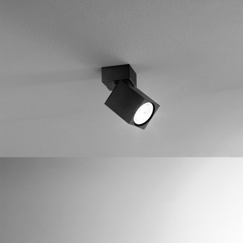 foto del prodotto spot moderno connect alluminio nero 1 luce gu10