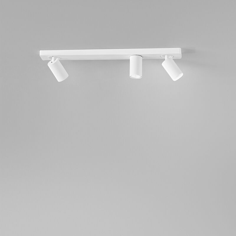foto del prodotto spot moderno oddy alluminio bianco 3 luci gu10