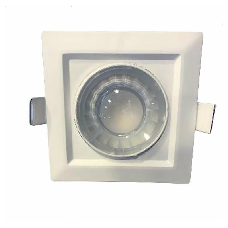 foto del prodotto spot quadrato integrato led bianco 8w 60w bianco naturale 4000k