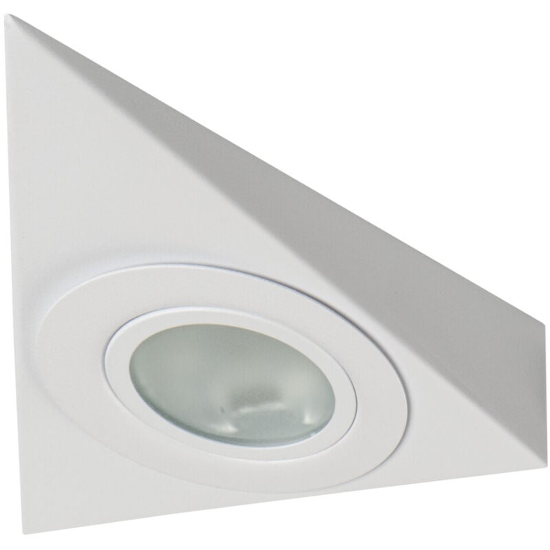 foto del prodotto spot sotto mobili bianchi acciaio e vetro g4 130x130mm kanlux zepo