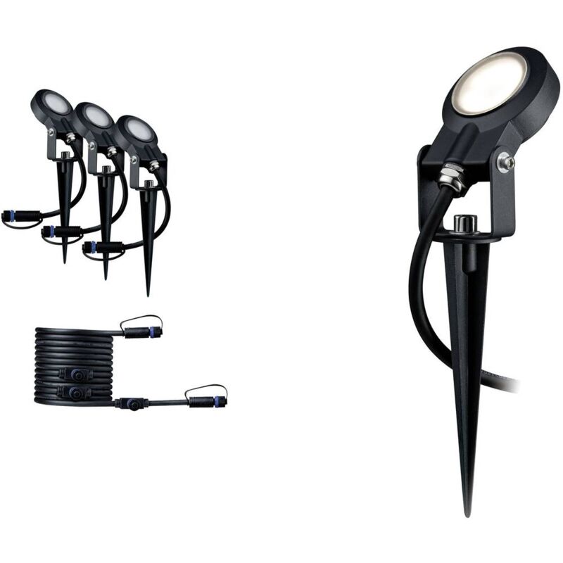 foto del prodotto spot sting erg nzungsset ip67 93689 sistema d illuminazione plug shine led monocolore 18 w bianco caldo antr paulmann