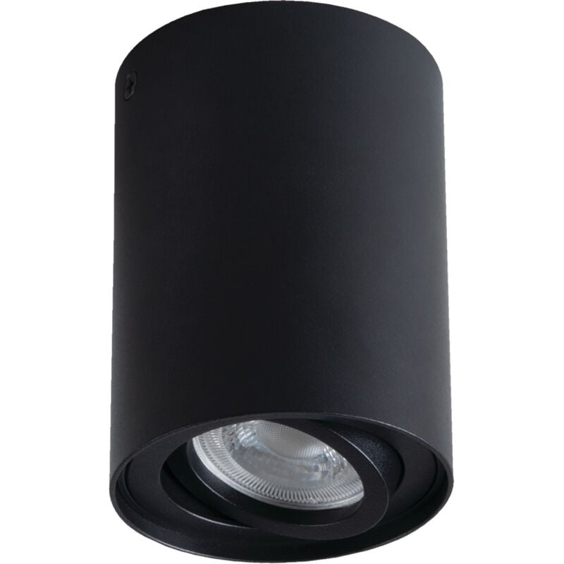 foto del prodotto spot tetto orientabile aluminio nero gu10 80mm bord xs