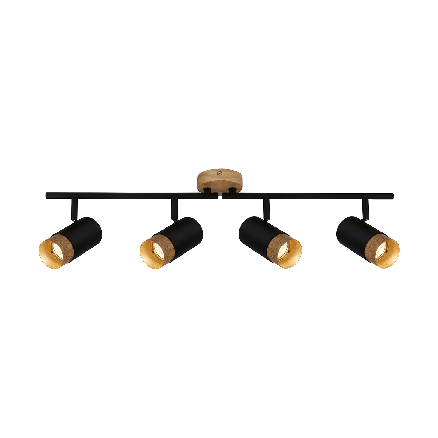 foto del prodotto spot vintage plek metallo nero 4 luci gu10