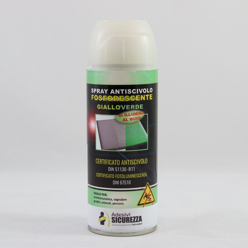 foto del prodotto spray antiscivolo fosforescente antinfortunistica professionale stickerslab 400ml colore giallo, numero pezzi 400ml