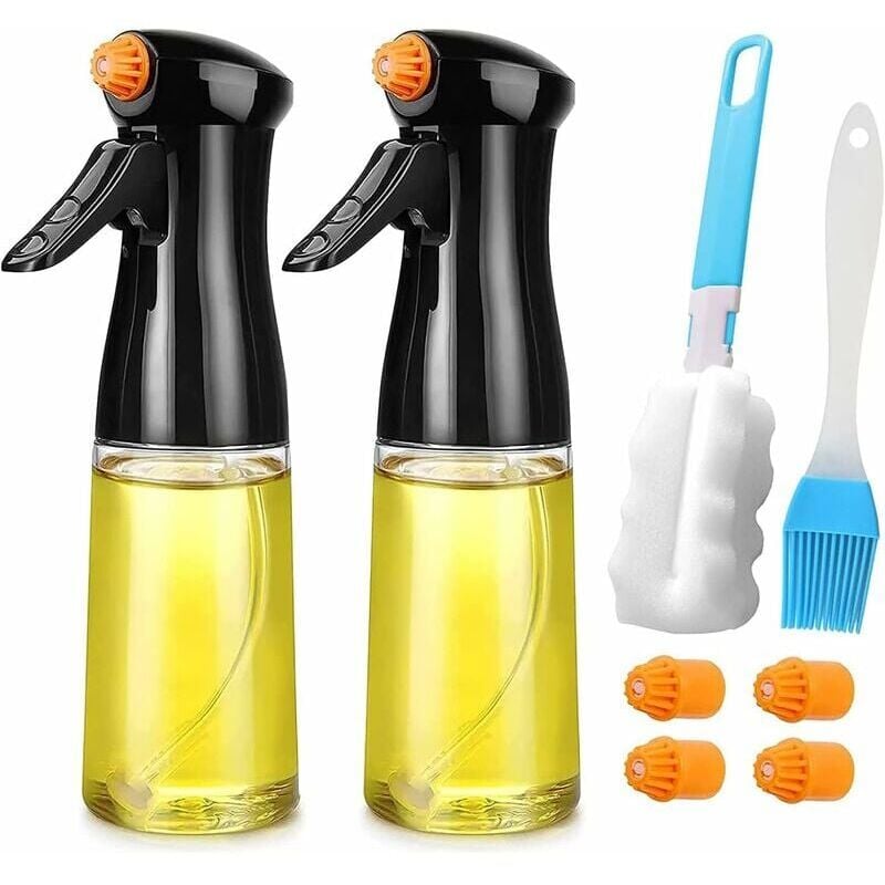 foto del prodotto spray huile cuisine 200 ml, 2pz vaporizzatore bbq salade noir