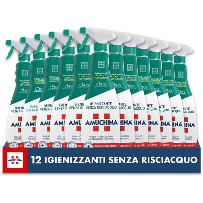foto del prodotto spray igienizzante 750ml confezione da 12, senza risciacquo amuchina