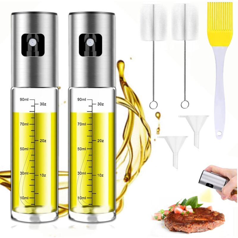 foto del prodotto spray per olio da cucina 2 pezzi 100 ml spray per olio per friggitrice ad aria spray per olio da cucina spray per alimenti flacone spray per