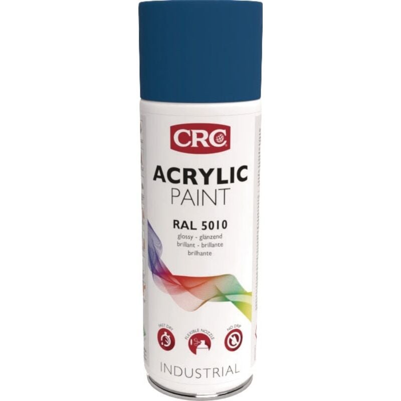foto del prodotto spray protettivo colorato in acrilico blu oltremare lucido ral5010, bomboletta spray da 400 ml