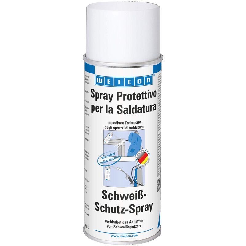 foto del prodotto spray protettivo per saldatura 400 ml senza silicone pulizia e manutenzione ugelli saldatura protezione dalle scorie di saldatura weicon