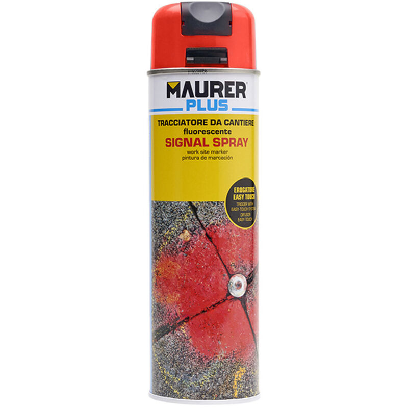 foto del prodotto spray vernice tracciante rosso fluorescente 500 ml.