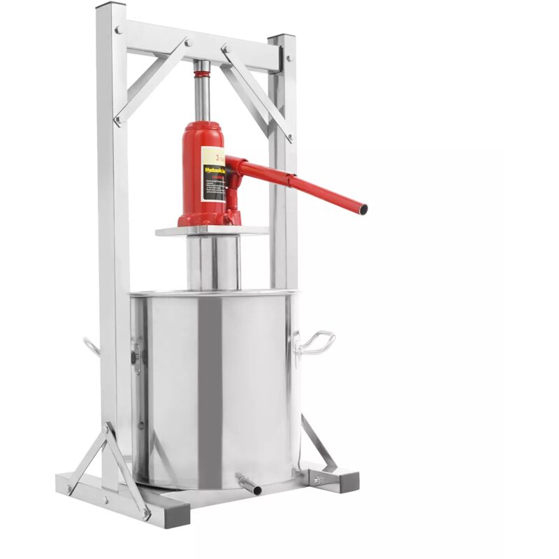 foto del prodotto spremiagrumi idraulico in acciaio inox, 12 l, estrattore di succo, spremiagrumi, frutta e uva, carne