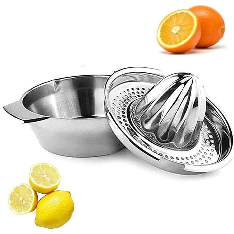 foto del prodotto spremiagrumi in acciaio inox, spremiagrumi per arance, spremiagrumi portatile per lime, accessorio per utensili da cucina robusto spremiagrumi