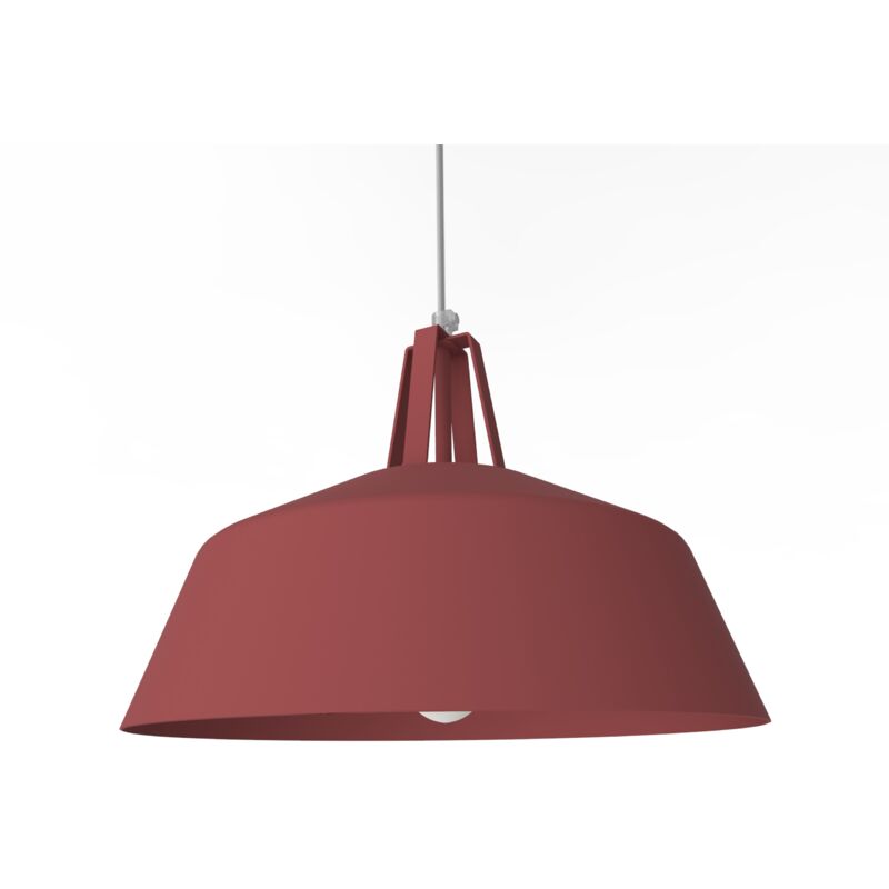 foto del prodotto spring sospensione, 1x e27, max 42w, metallo, rosso cowhide, d35cm - lumicom