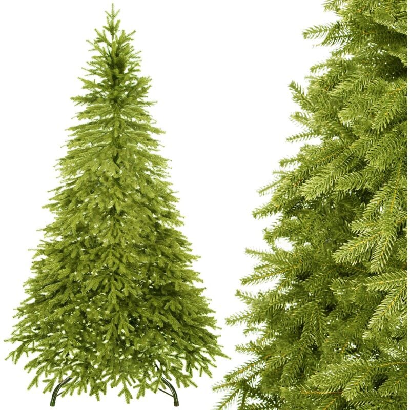 foto del prodotto springos - albero di natale artificiale abete caucasico 220cm premium 100 pe come vivo + omaggio