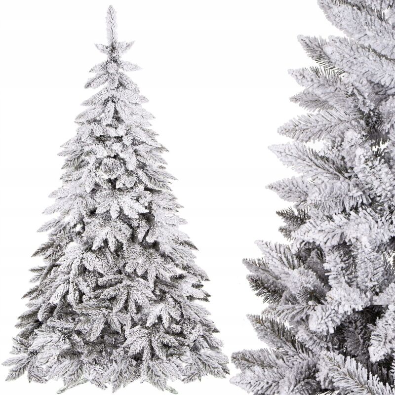 foto del prodotto springos albero di natale artificiale innevato abete caucasico 180cm