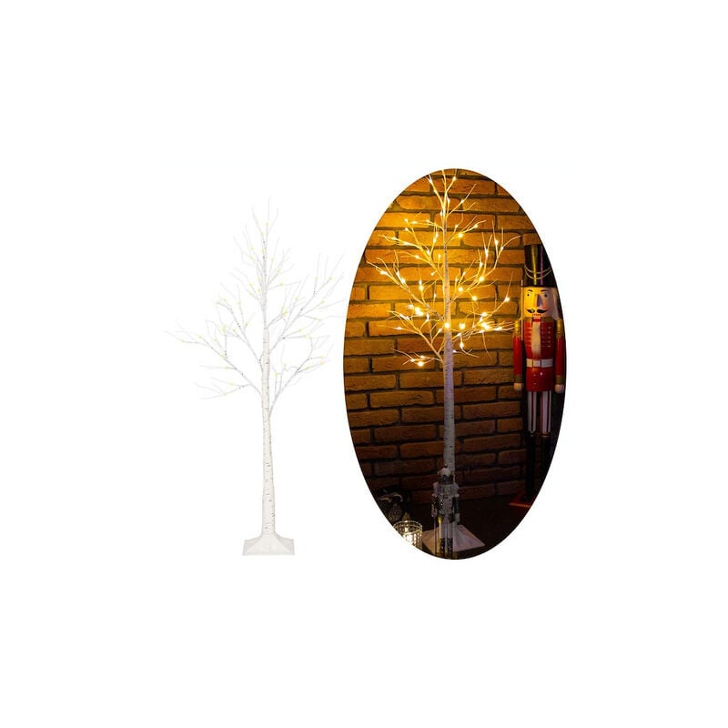 foto del prodotto springos albero di natale luminoso 210 cm, decorazione led betulla.