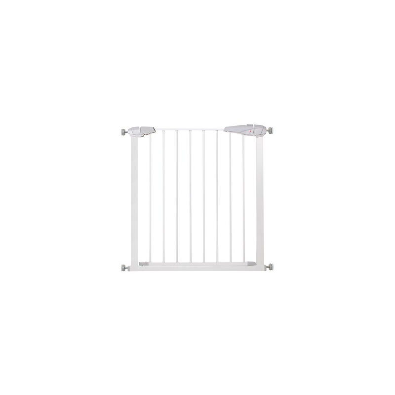 foto del prodotto springos barriera per scale 76 85 cm, cancelletto a pressione, bianco di sicurezza