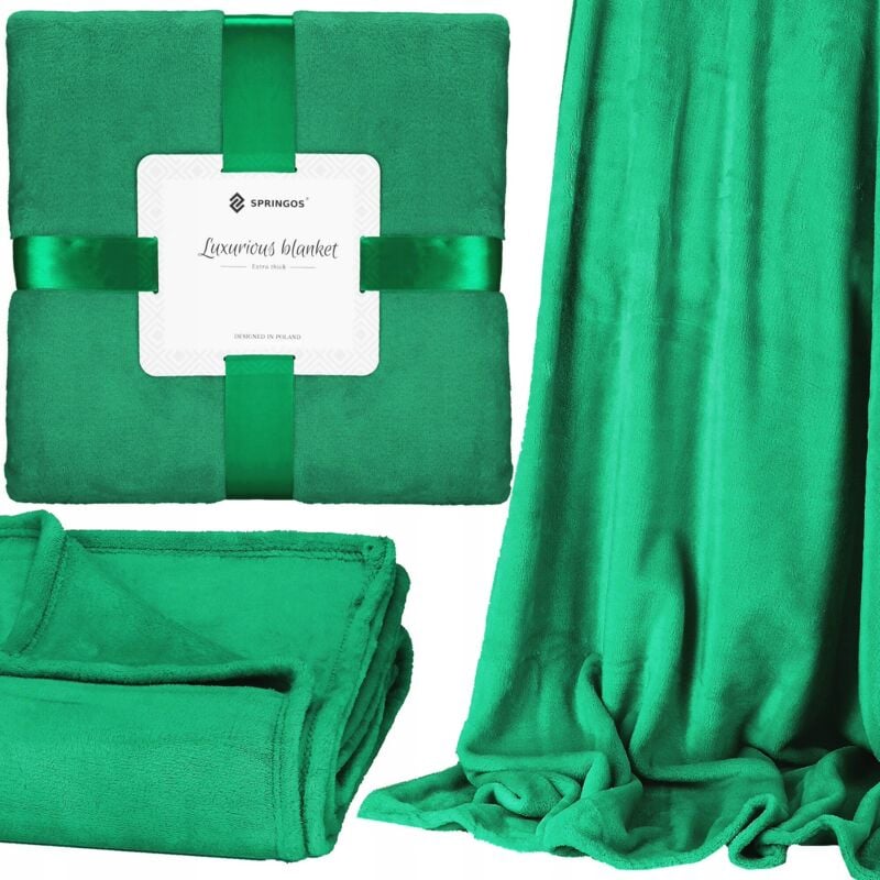foto del prodotto springos coperta spessa calda coperta doppia faccia per letto divano 200x220 cm pled morbido