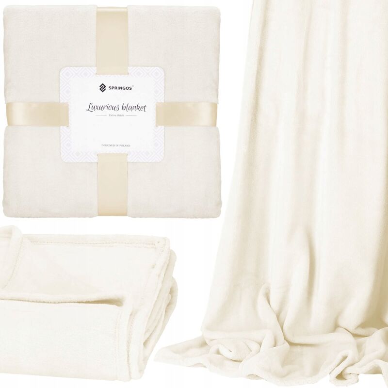 foto del prodotto springos coperta spessa calda coperta doppia faccia per letto divano 90x160 cm pled morbido