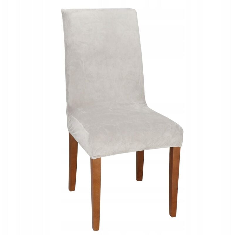 foto del prodotto springos copertura per sedia spandex elastica universale velluto velvet grigio