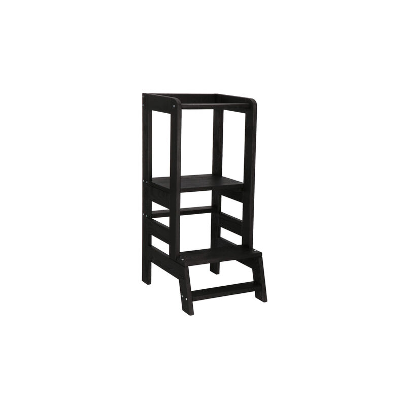 foto del prodotto springos kitchen helper aiuto cucina torre di apprendimento per bambini 90 cm nero