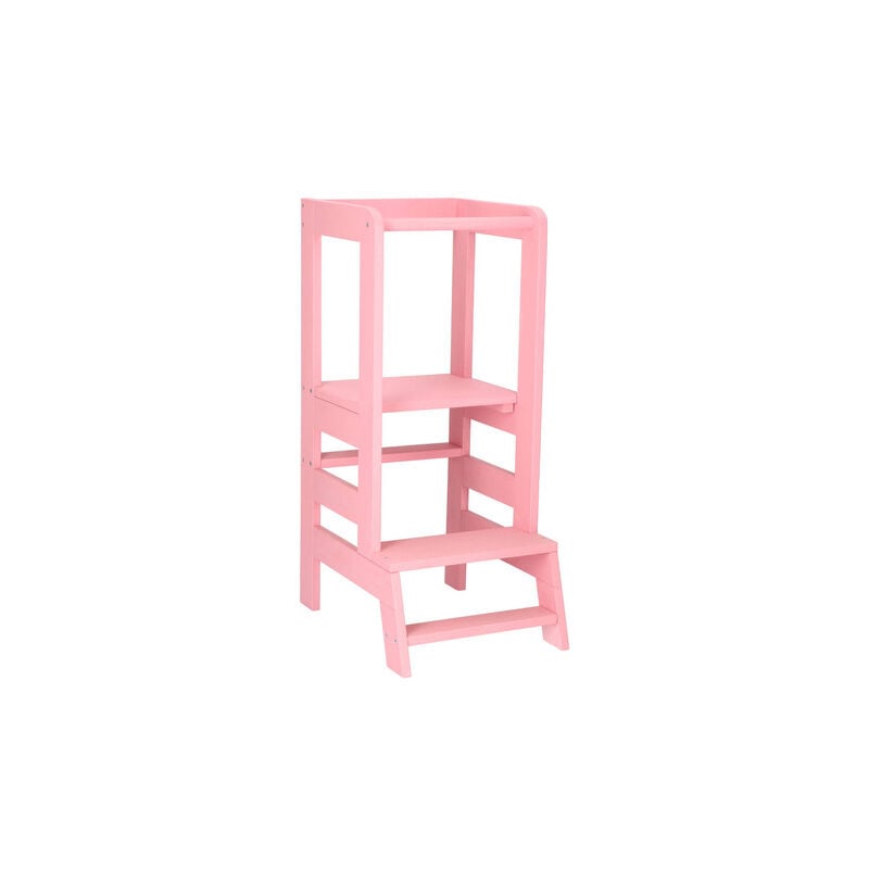 foto del prodotto springos kitchen helper aiuto cucina torre di apprendimento per bambini 90 cm rosa