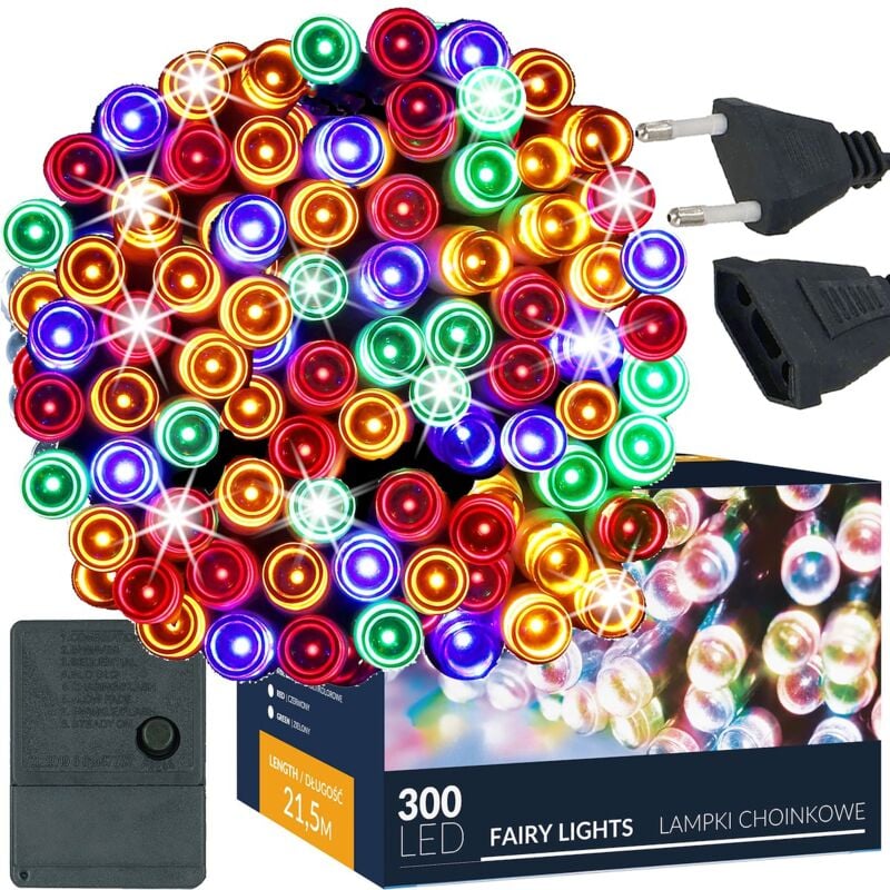 foto del prodotto springos luci di natale 300 led 22m est int per albero multi natalizie