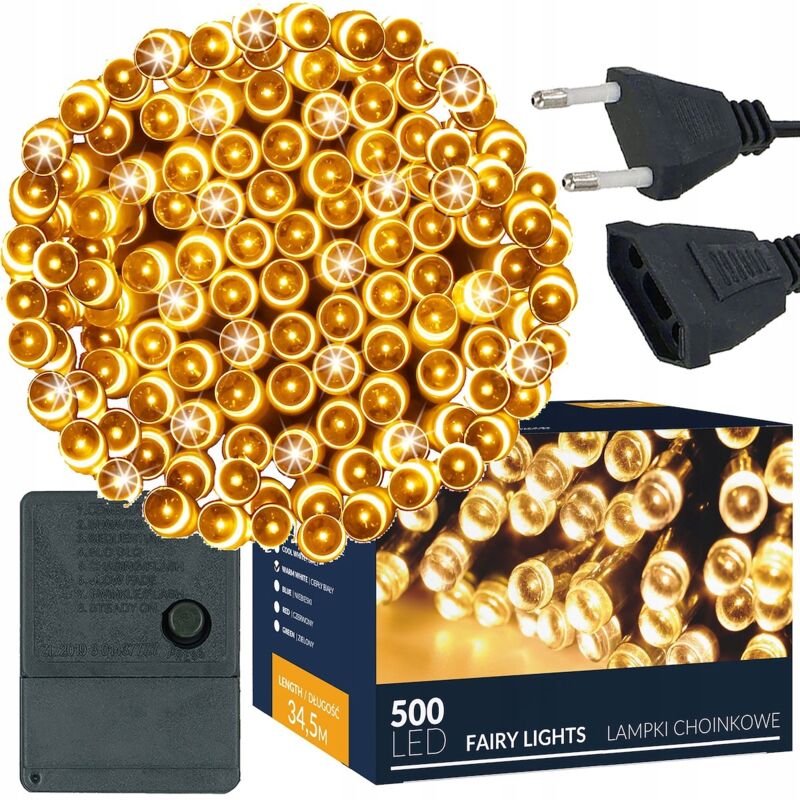 foto del prodotto springos luci di natale 500 led 35m est int per albero bianco caldo natalizio