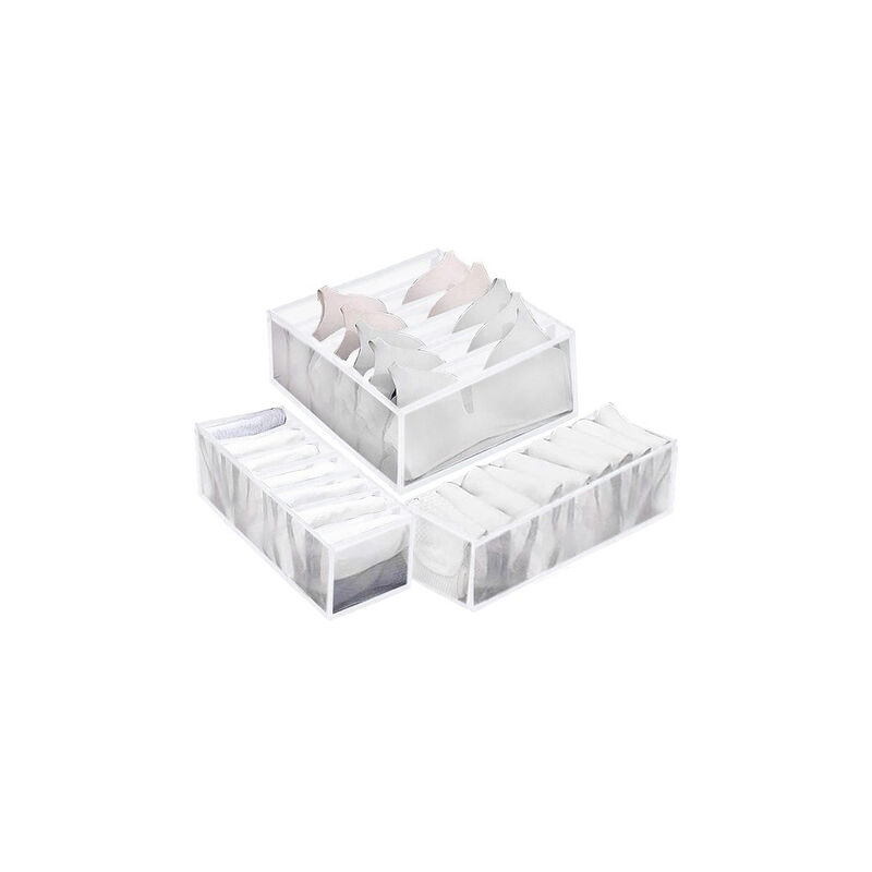 foto del prodotto springos organizzatore per il cassetto con scomparti per biancheria, bianco.