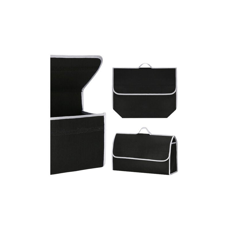 foto del prodotto springos organizzatore per l auto, borsa in feltro organizzatore per il bagagliaio, nero grigio.