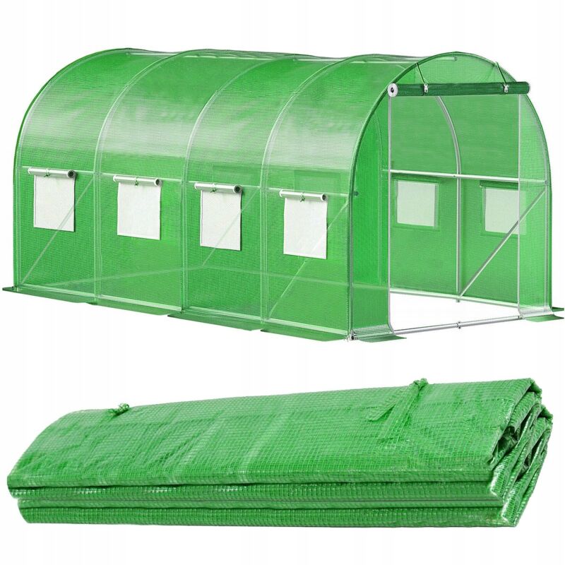 foto del prodotto springos pellicola sostitutiva per tunnel da giardino in plastica 4,5x2x2m uv 4 serra rivestimento